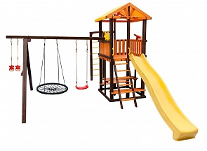 Игровой комплекс для дачи Bari-6 + качели Паутина Perfetto sport (Perfetto Sport, СГ000005021)